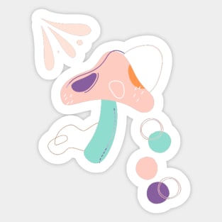 Mushroom abstract Sticker